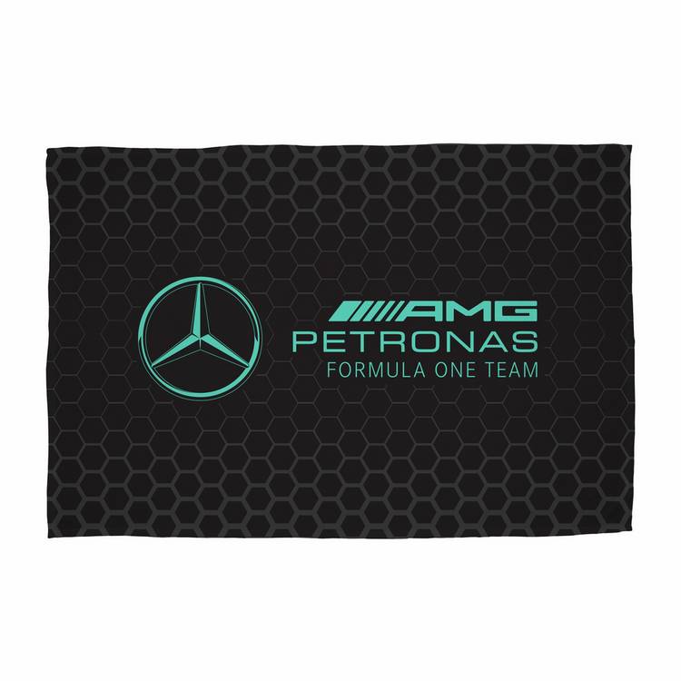 Mercedes F1 fleece throw black 150x100cm, UK version