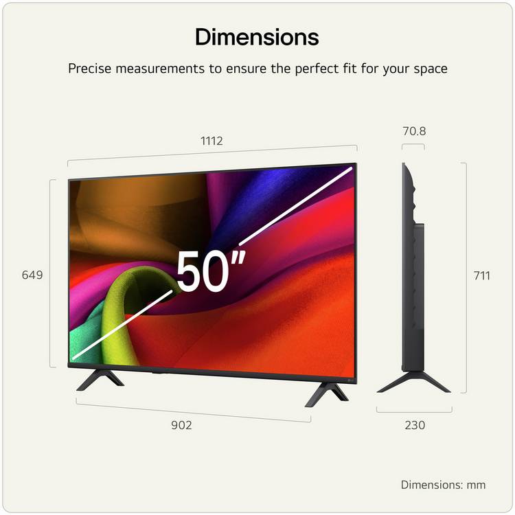 LG Smart TV 4K HDR 50 inch, imported from the UK