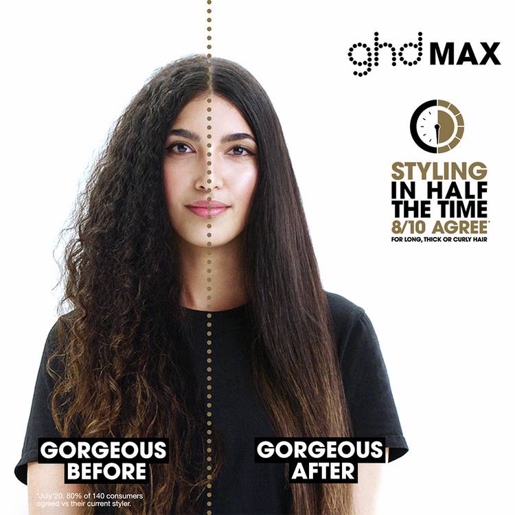 GHD Max wide plate hair straightener bundle, imported from the UK