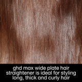 GHD Max wide plate hair straightener bundle, imported from the UK