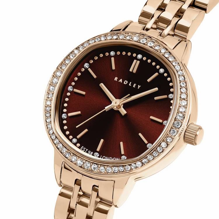 Radley brown dial rose gold bracelet watch 28mm - British product