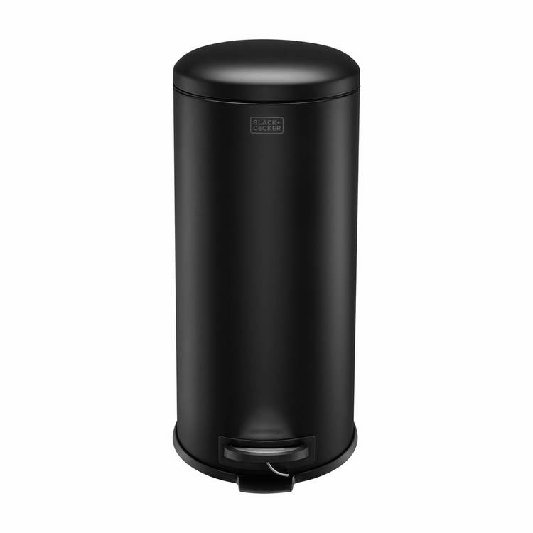 Black+Decker 30L dome lid pedal bin, imported from the UK