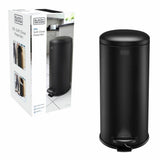 Black+Decker 30L dome lid pedal bin, imported from the UK