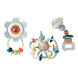 Infantino pastel baby ring rattles set of 3 - British product