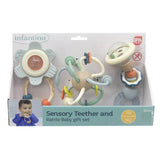 Infantino pastel baby ring rattles set of 3 - British product