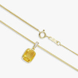 Revere citrine pendant necklace 18 inch - British product