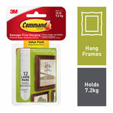 Command Large White Picture Hang Strips 12 Pack - British product