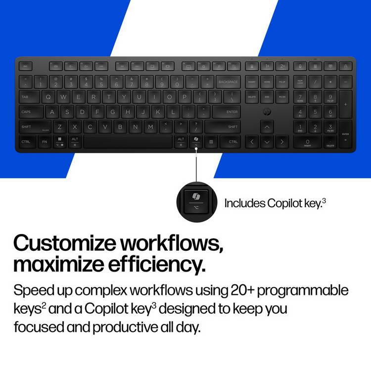 HP keyboard 490K wireless multi-device black, imported from the UK