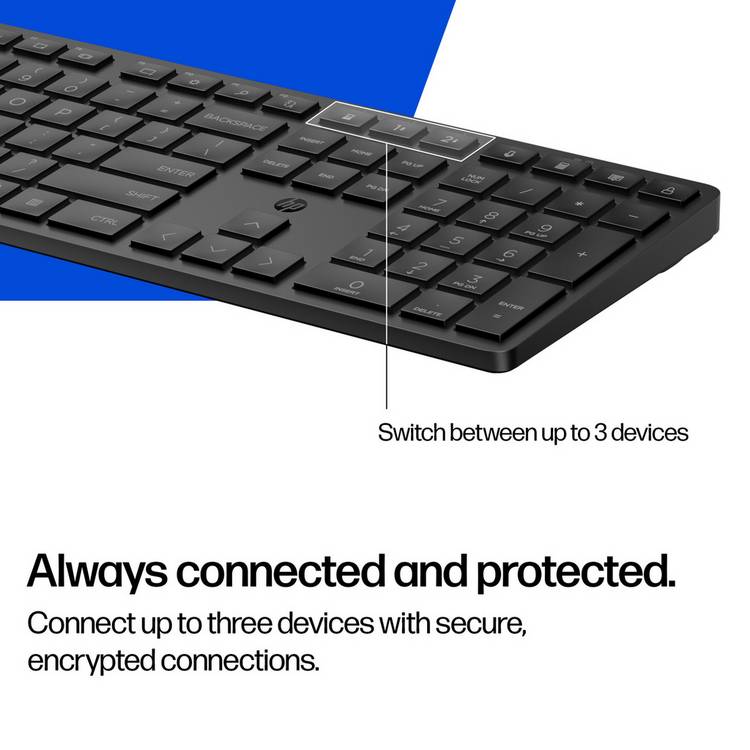 HP keyboard 490K wireless multi-device black, imported from the UK