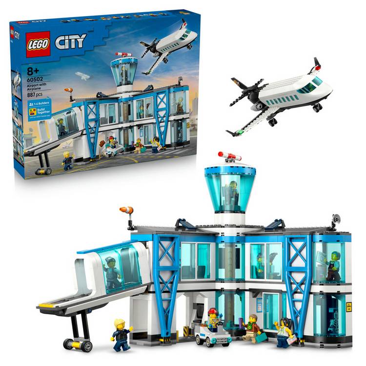 LEGO City Airport 60502 toy set 887 pieces, UK version