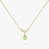 Argos Revere 9ct Gold Plated White and Green Crystal Necklace- Buy online at McGrocer