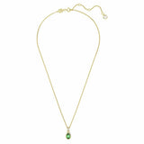 Swarovski gold-tone plated green stone pendant necklace, UK version