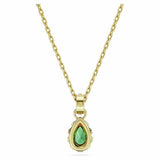 Swarovski gold-tone plated green stone pendant necklace, UK version