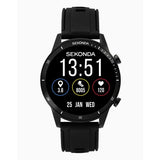 Sekonda Active Go smartwatch black silicone strap, imported from the UK