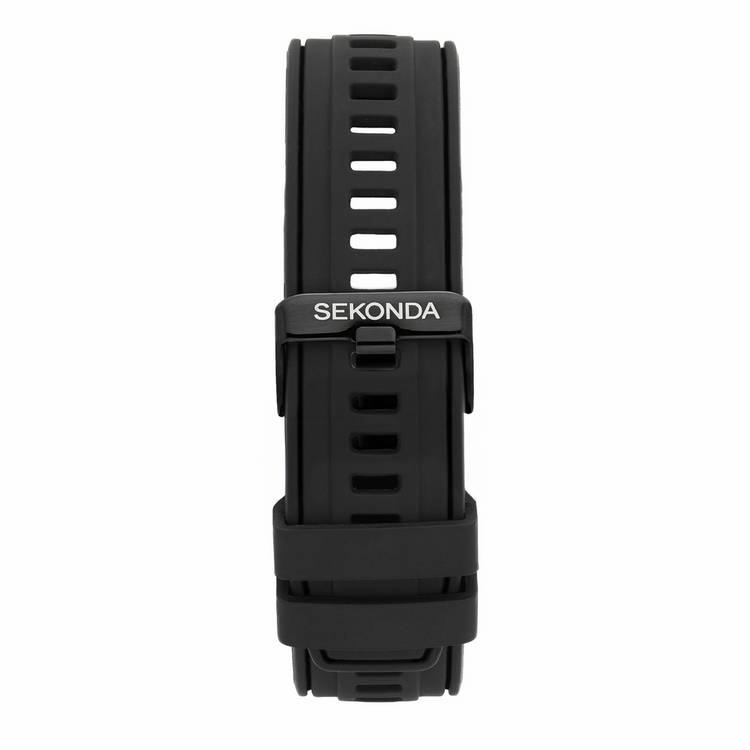 Sekonda Active Go smartwatch black silicone strap, imported from the UK