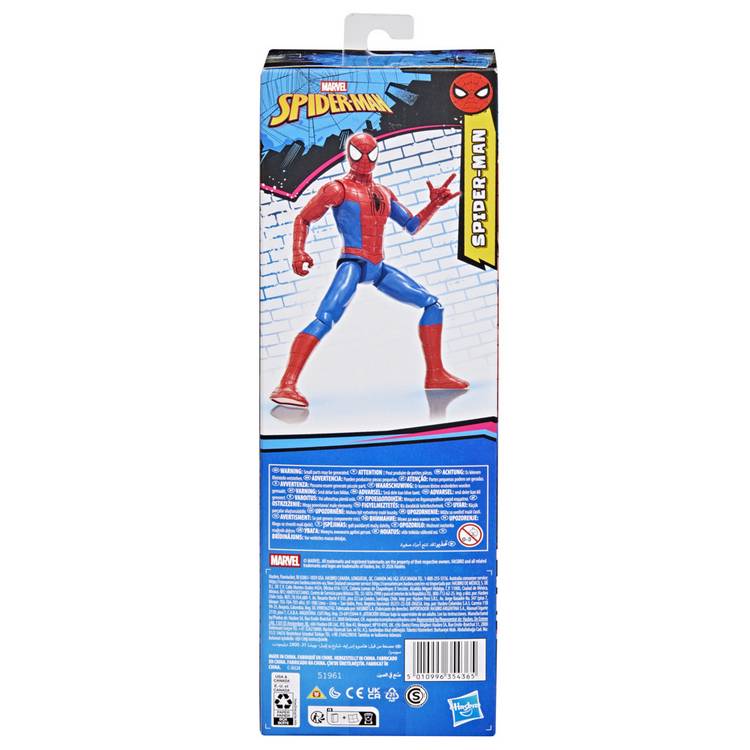 Hasbro Marvel Spider-Man Titan Series 12-inch action figure, imported from the UK