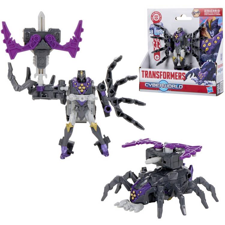 Transformers Airachnid Armored Cyber Changers action figure 4 inches, UK version