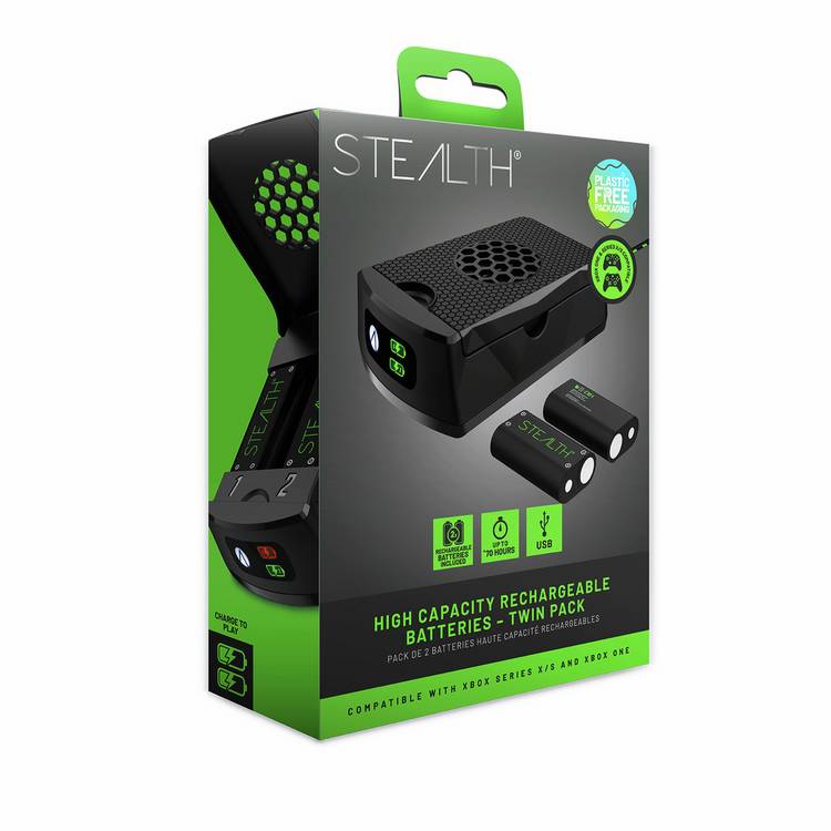 STEALTH Xbox rechargeable battery twin pack, imported from the UK