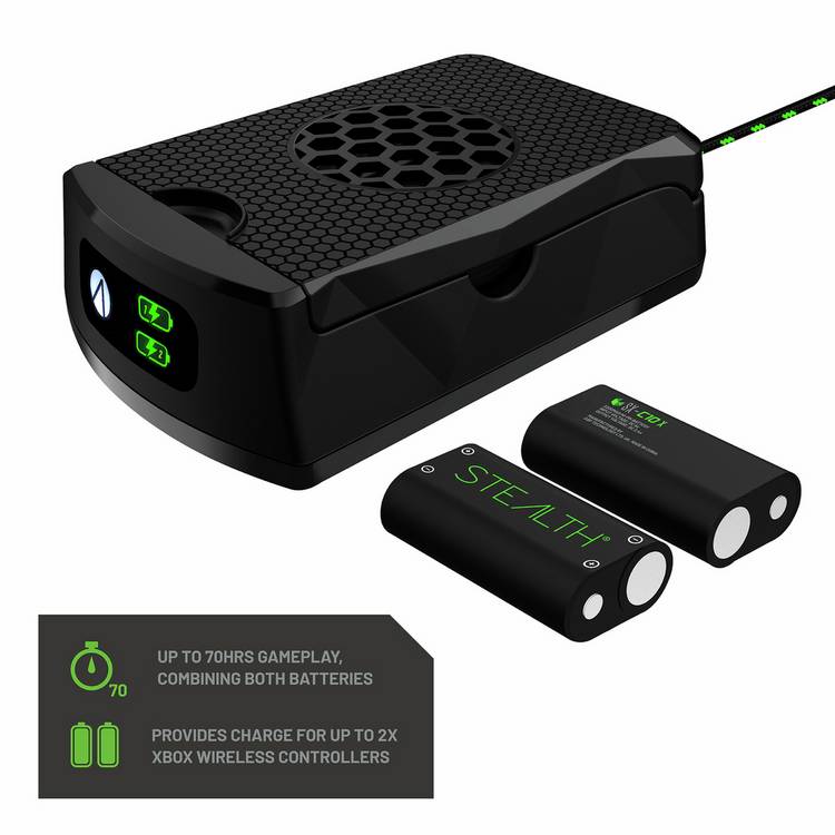STEALTH Xbox rechargeable battery twin pack, imported from the UK