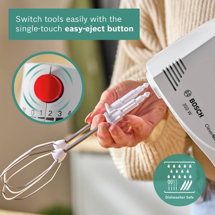 Bosch hand mixer 350W white, UK version
