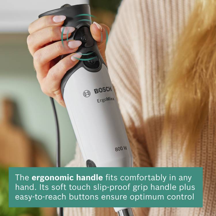 Bosch ErgoMixx hand blender white and grey 600ml, imported from the UK