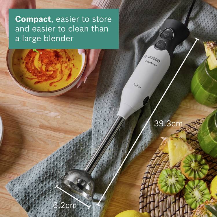 Bosch ErgoMixx hand blender white and grey 600ml, imported from the UK