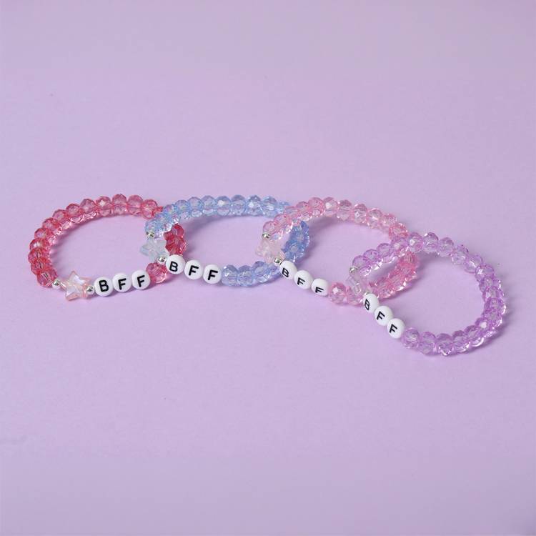 Flitzy BFF pastel bead stretch bracelet set (British brand)