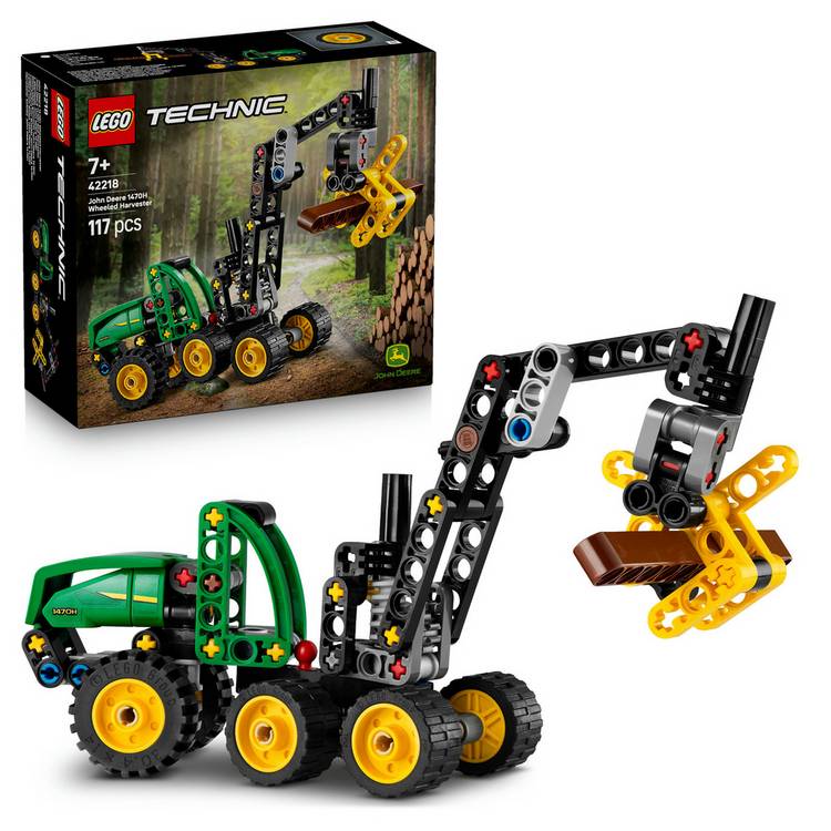 LEGO Technic John Deere 1470H wheeled harvester building set 117 pieces - British product