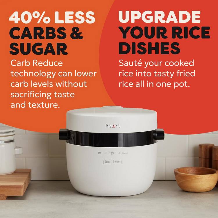 Instant Pot 5L Rice Cooker White, imported from the UK