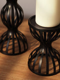 Black Wire Pillar Candle Holder