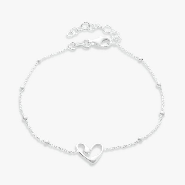 Revere sterling silver heart bracelet (British brand)