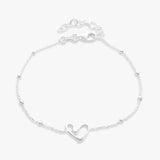 Argos Revere Sterling Silver Organic Shaped Heart Bracelet- Buy online at McGrocer