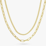Revere 9ct gold plated silver layered necklace, imported from the UK