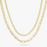 Revere 9ct gold plated silver layered necklace, imported from the UK