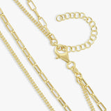 Revere 9ct gold plated silver layered necklace, imported from the UK