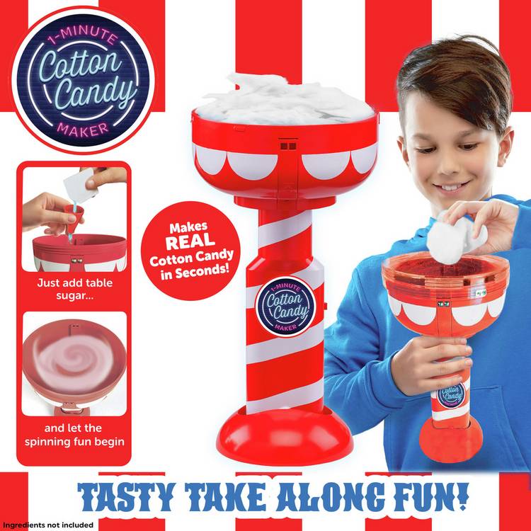 1 minute cotton candy machine with rechargeable battery, UK version
