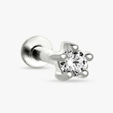 Argos Revere Sterling Silver Round Cubic Zirconia Flatback Earring- Buy online at McGrocer