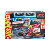 Hot Wheels Formula 1 Grid Start track set with two die-cast cars, UK version