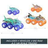 Hot Wheels Monster Trucks multipack Tiger Shark and Mega-Wrex 1:64 scale, UK version