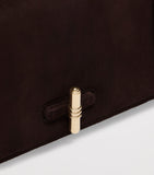 Malone Souliers suede May clutch bag, imported from the UK