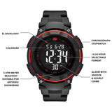 Skechers Ruhland black strap digital chronograph watch (British brand)