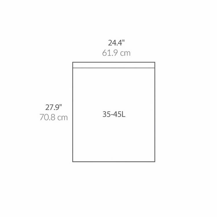 Simplehuman Code K bin liners 45L pack of 60, UK version