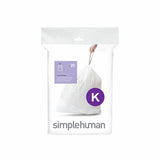 Simplehuman Code K bin liners pack of 20 - British product