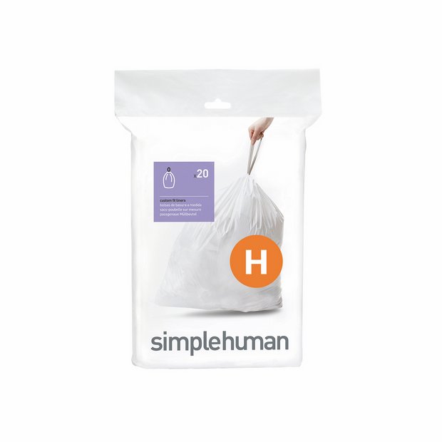 Simplehuman bin liners Code H 35L pack of 20, imported from the UK