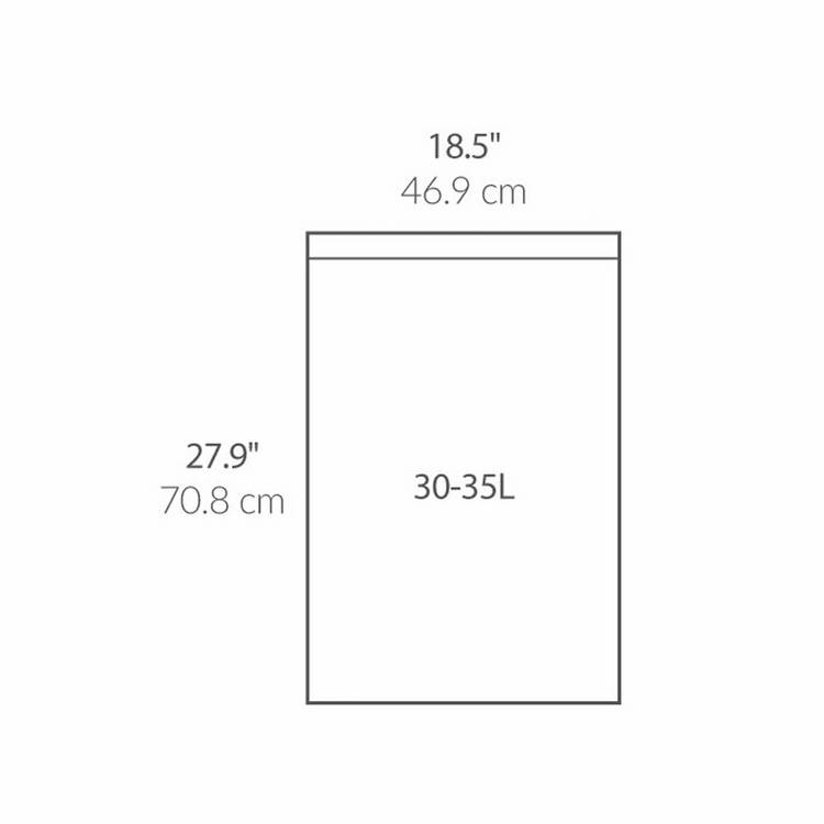 Simplehuman bin liners Code H 35L pack of 20, imported from the UK