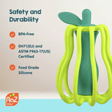RazBaby pear silicone rattle and teether toy - British product