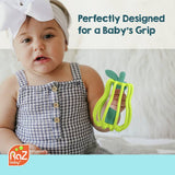 RazBaby pear silicone rattle and teether toy - British product