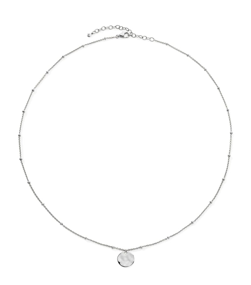 Monica Vinader sterling silver Siren Muse disc chain necklace, imported from the UK