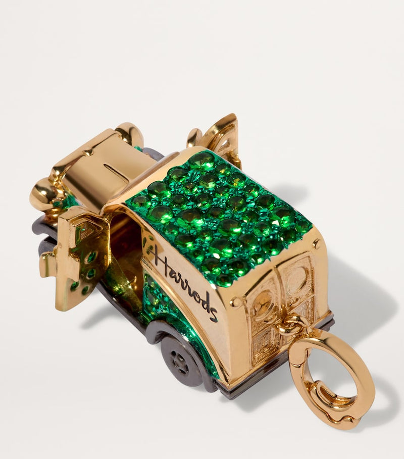 Annoushka Harrods delivery van pendant in yellow gold with tsavorites and diamonds (British brand)