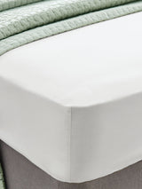 Laura Ashley White 400 Thread Count 100% Cotton Fitted Sheet